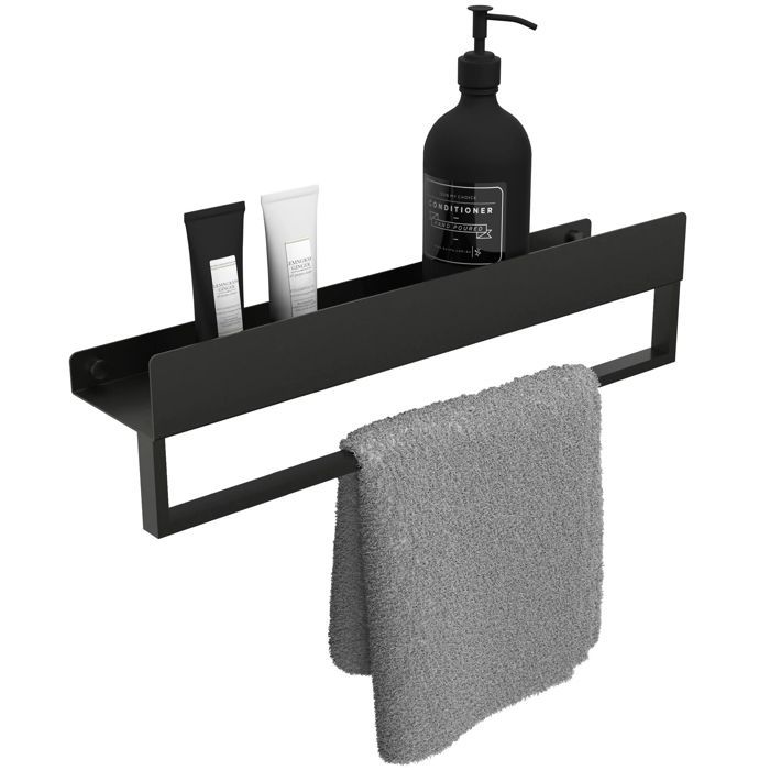 Niche De Salle De BainRea Sf01-450-B Étagère De Salle De Bain Noir 45 X 9 X 11 Cm Niche De Salle De BainRea Sf01-450-B Étagère De Salle De Bain Noir 45 X 9 X 11 Cm
