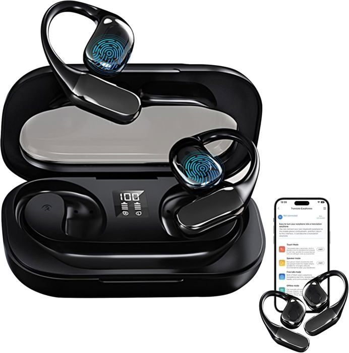 Appareil Traducteur Vocal Application Traductrice Bluetooth 2024, 144 Langues Traduction Sans