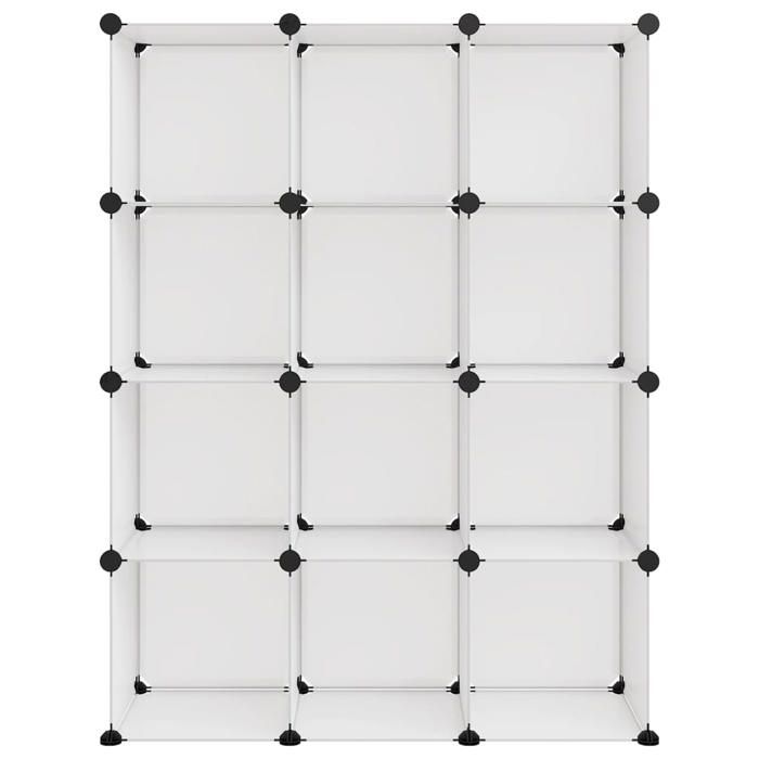 RemiseArmoire/meuble à chaussures Cubes de rangement 12 pcs Transparent PP JILIMAISON2025 44648085