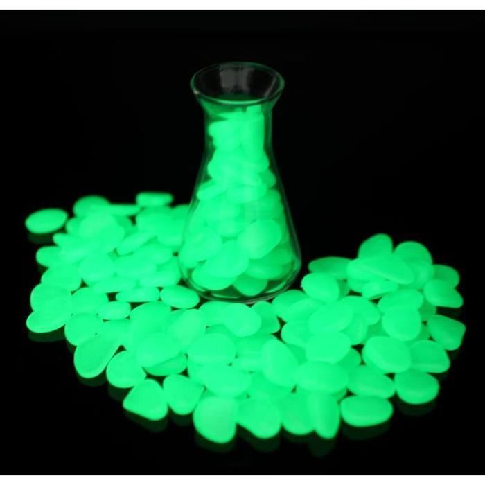 200 Pcs Pierre Lumineuse, Galet Lumineux Cailloux Artificiels Pierres Décoratives dans la Nuit pour Jardin Extérieur Aquarium Passerelles Piscine Chemin Pelouse Cour (Bleu