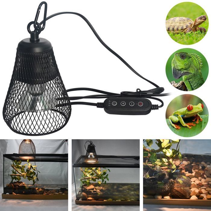 Comparer les prix de Lampe chauffante UVA/UVB 50 W pour reptiles terrarium couveuse intensité variable pour lézards serpents tortues