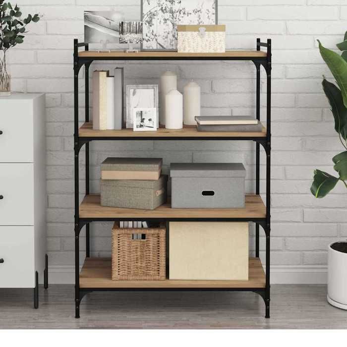 vidaXL Étagère à livres 4 pcs Marron 80 x 40 x 1.5 cm 875061