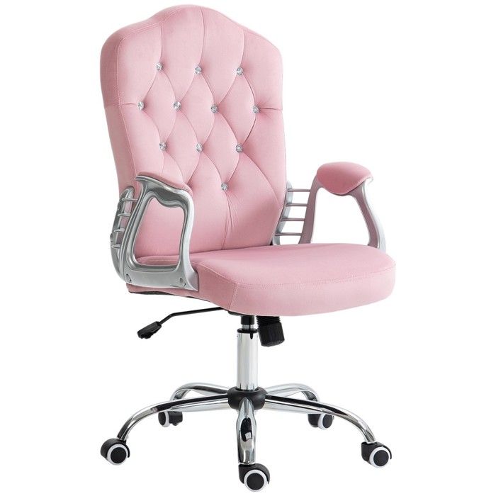 Chaise bureau femme ergonomique bascule réglable hauteur - Design moderne rose - Supporte jusquà 120 kg Chaise bureau femme ergonomique bascule réglable hauteur - Design moderne rose - Supporte jusquà 120 kg