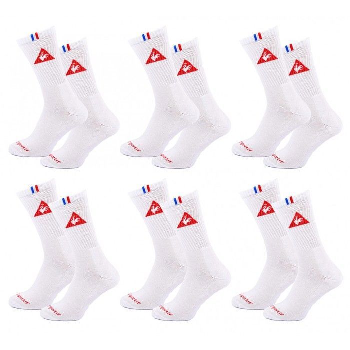 Chaussettes Homme LE COQ SPORTIF Pack de 6 9330 BLANC