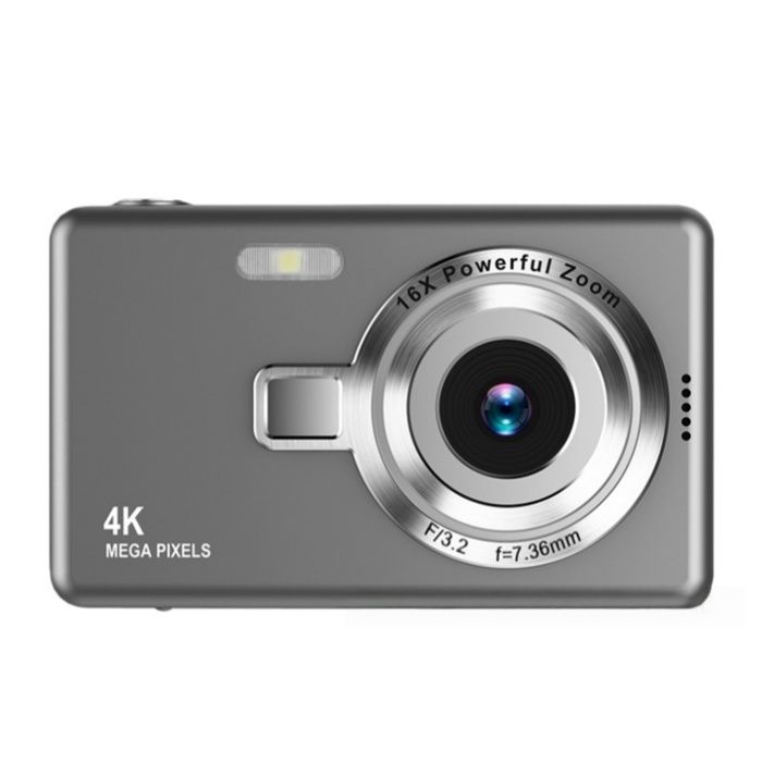 Appareil photo numérique zoom 16x flash intégré portable gris