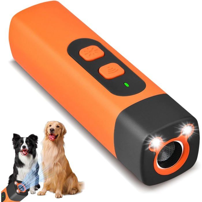 Dispositif anti-aboiements à ultrasons pour chiens avec lampe torche LED pour chiens dintérieur et dextérieur-UISAVE