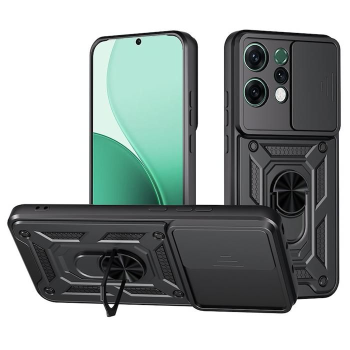 Coque pour Oppo Reno 14 / 14 F / 14 FS 5G - housse etui rigide anti choc + verre trempe - NOIR