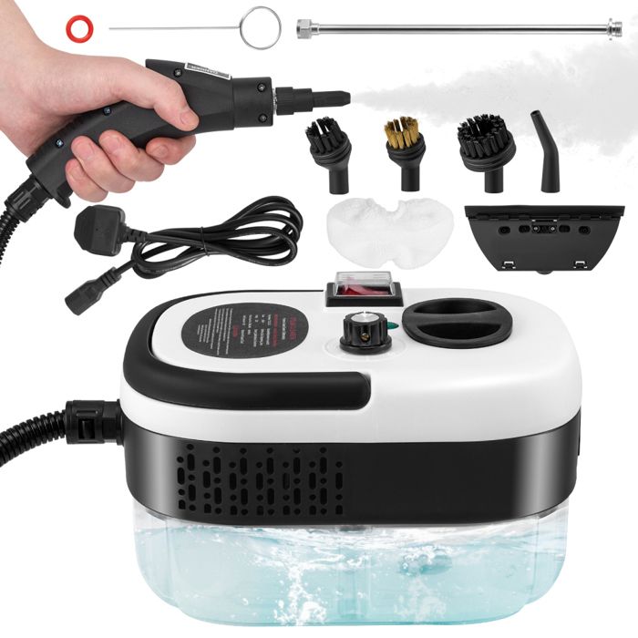Nettoyeur vapeur portatif avec réservoir de 1500 ml haute pression portable avec 3 types de buses et 6 vitesses réglables - Ttlife
