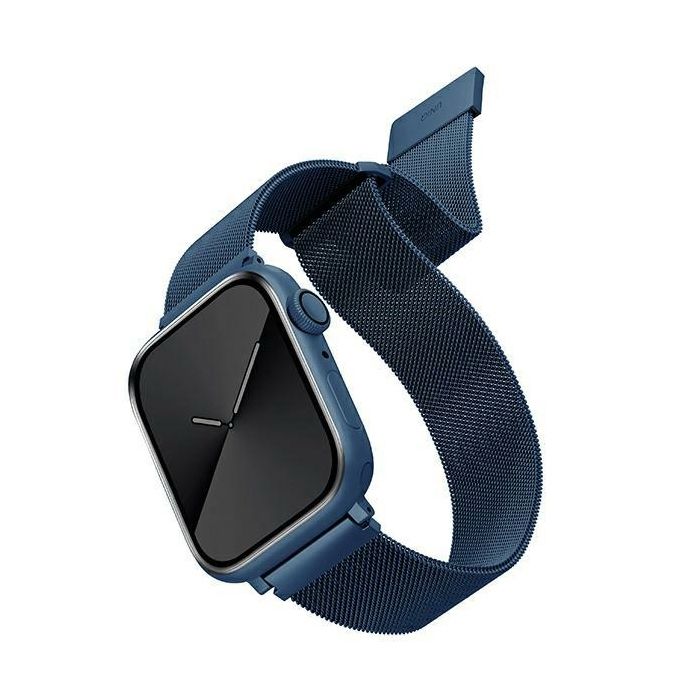 Bracelet pour Apple Watch - UNIQ - Dante - Acier - Bleu - Compatible Apple Watch Series 1