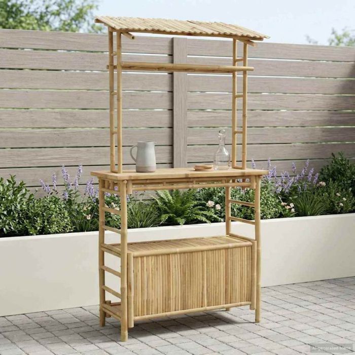 Mange-debout - table de bar - table haute Vidaxl Table de bar extérieure Naturel 110 x 50 x 210 cm Bambou Mange-debout - table de bar - table haute Vidaxl Table de bar extérieure Naturel 110 x 50 x 210 cm Bambou