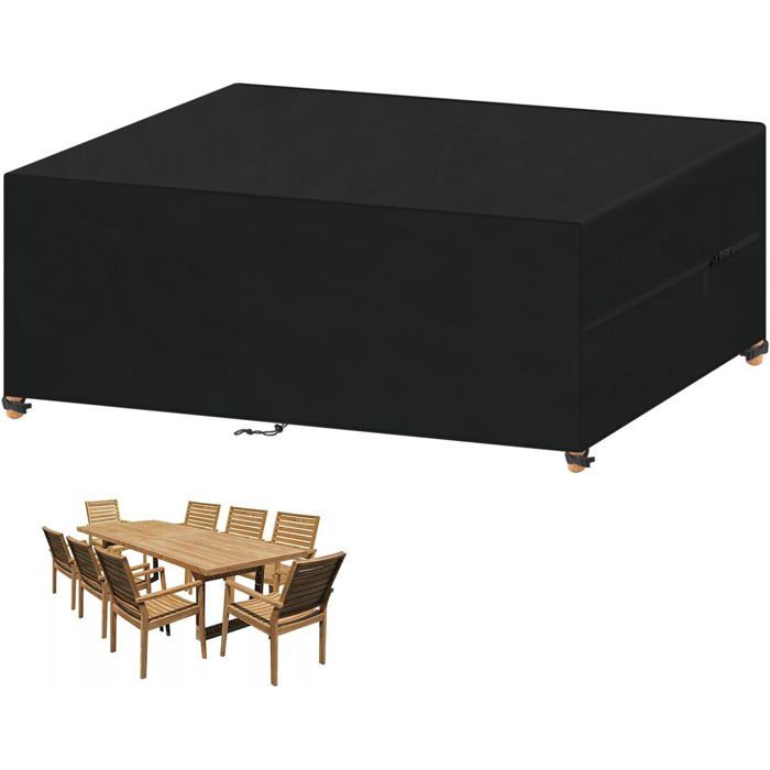 Housse Protection Mobilier de Jardin Housse Salon Exterieur Housses Protection Table Jardin Impermeable Bâche Table 240x120x75cm
