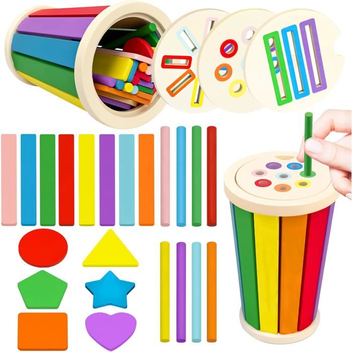 Montessori Jouet dapprentissage des Couleurs à Partir de 1 an - Jouet Montessori pour 1 2 3 Ans - Jouet éducatif pour Bébé à Partir