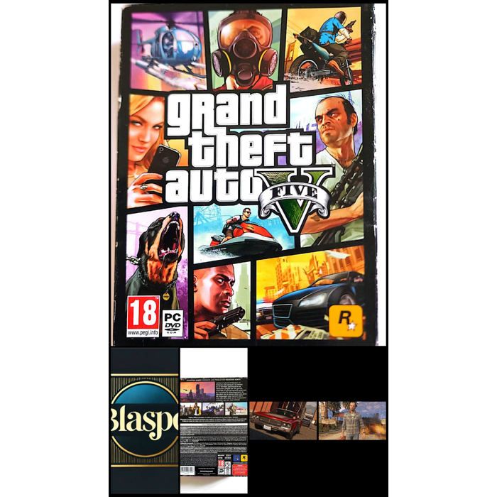 Grand Theft Auto V PC DVD-ROM Incomplet CD1 Manquant 6 Disques Présents Version Française Collection