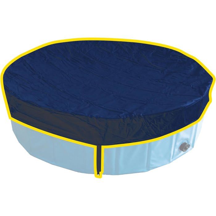 Couverture pour Piscine en PVC Étanche/Résistant Circulaire pour Chien 120 cm (Ronde)