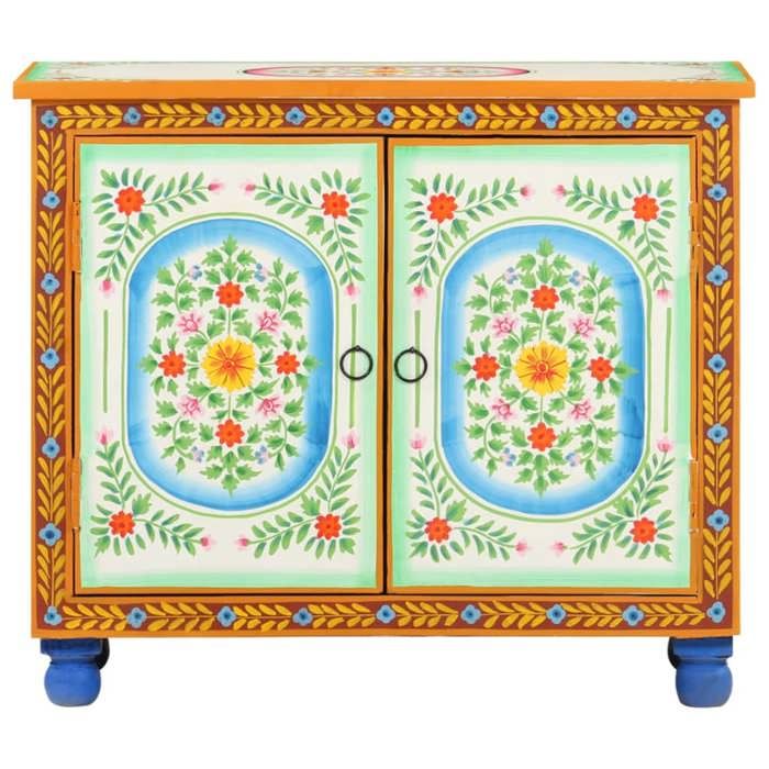 Buffet bahut - vidaXL - bois de manguier massif - multicolore - 70 x 35 x 60 cm 67pte71p