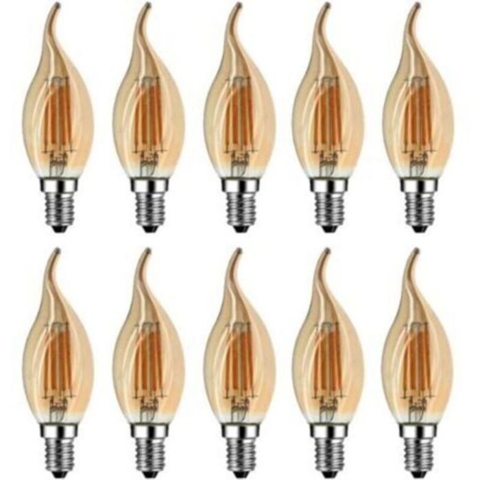 Ampoule Flamme LED E14 4W Equivalent à Ampoule Halogène/Incandescente 40W Blanc Chaud 2700K Flamme Bougie LED encastrable 360°