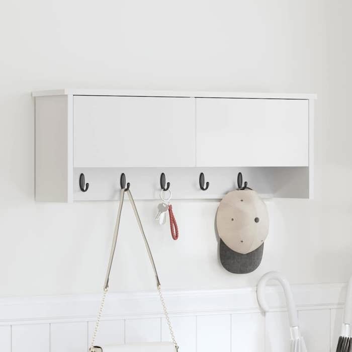 SALE 2026Porte-manteau mural - moderne-design - bois dingénierie - blanc - 80x20x30 cm 118kzr87b5385