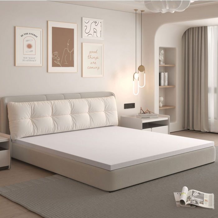 Matelas en mousse H3 90 x 200 cm épaisseur 5 cm housse amovible lavable blanc certifié OEKO-TEX