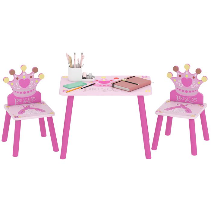 Table et chaises enfant - Table de chevet enfant - Rose - MDF et Bois - Pour l’aménagement de la pièce de vie selon votre espace