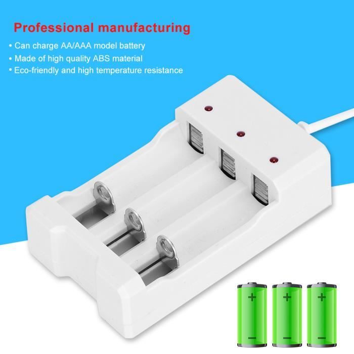 Chargeur Piles 9V 4 Emplacements - Lithium/Ni-MH USB/Type-C Intelligent