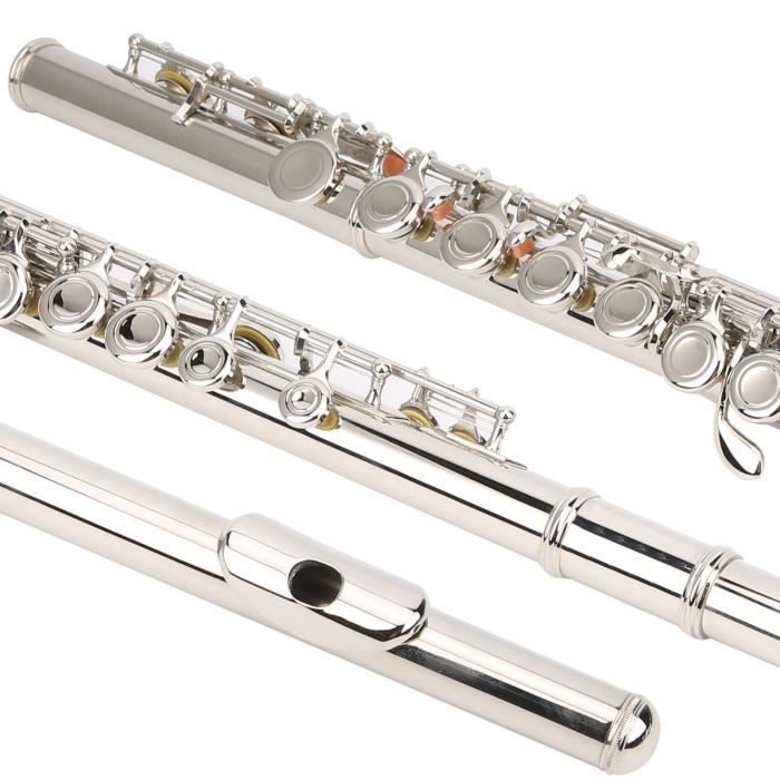 Akozon Flûte C 16 trous LADE 16 Trou C Flûte Clé Fermée Avec Sac De
