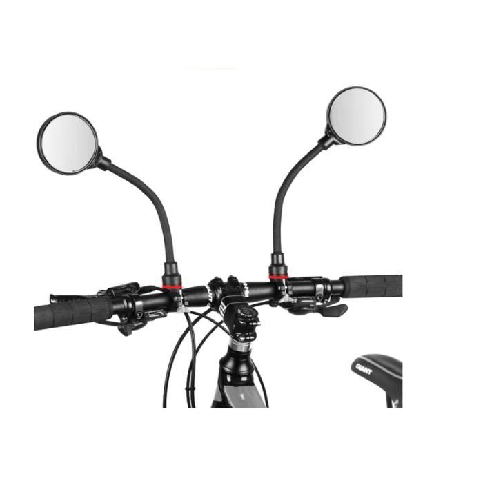 2pcs Miroirs De Vélo Retroviseurs Velo rotation à 360 ° pour moto électrique de vélo de route de montagne Noir