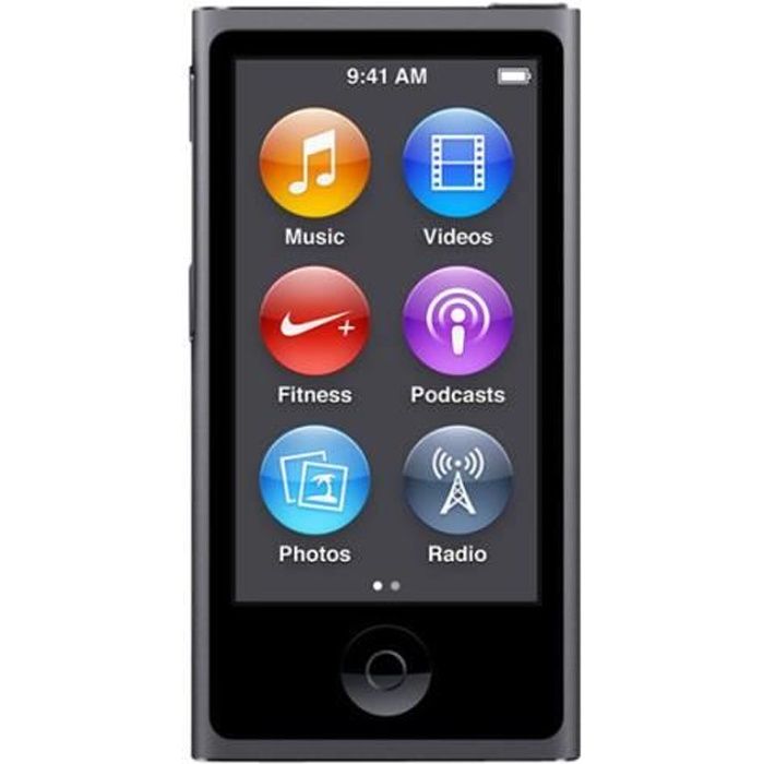 Apple iPod nano 7ème génération lecteur numérique 16 Go gris