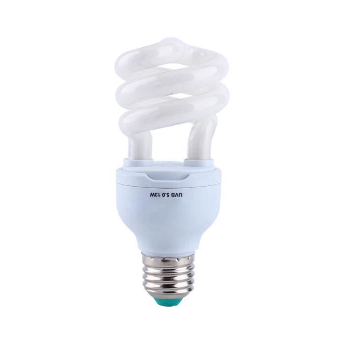 LAC 13W UVB 5.0 E27 Base Économie dénergie Tortue Serpent Reptile Ampoule UV Lampe HG