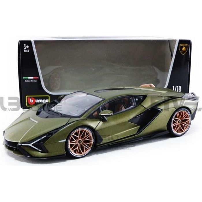 Voiture Miniature de Collection - BBURAGO 1/18 - LAMBORGHINI Sian FKP 37 -  2019 - Green mettalic - 11046GR - Cdiscount Jeux - Jouets