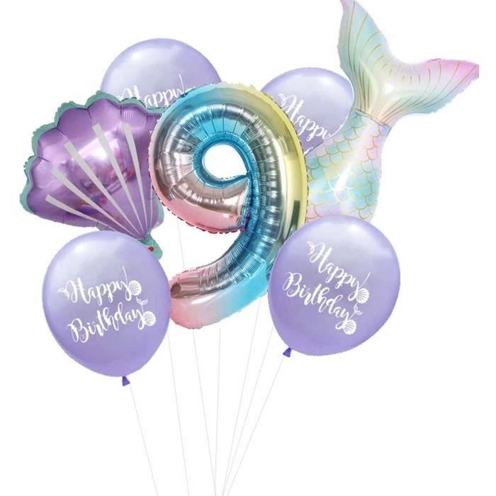 Lot De 9 Ballons En Forme De Sirene 9 Ans Decoration D Anniversaire Pour Fille Violet Theme Fete A13 Cdiscount Maison Lot De 9 Ballons En Forme De Sirene 9 Ans Decoration D Anniversaire Pour Fille Violet Theme Fete A13 Cdiscount Maison