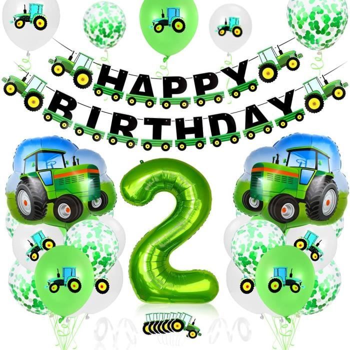 Anniversaire Tracteur 2ballon Anniversaire 2 Antracteur Decoration Anniversaire 2tracteur Ballon 2 Ans Garcon2er Anniversaire 451 Cdiscount Maison