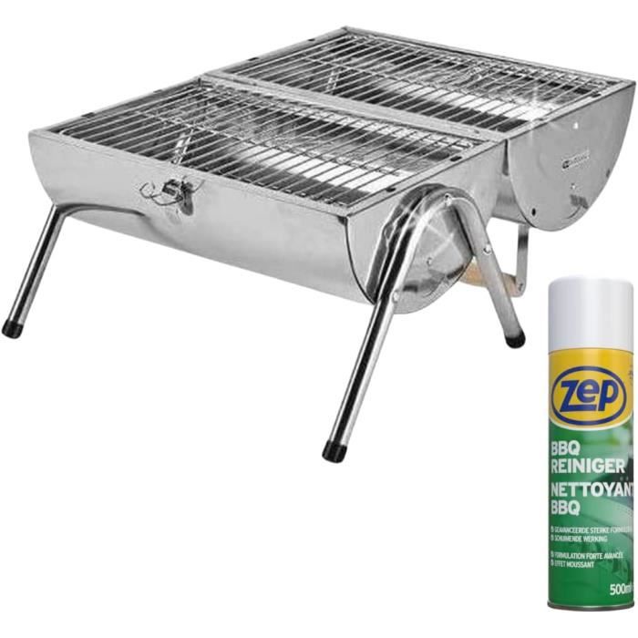 Ensemble ! Barbecue Au Charbon De Bois Avec Zep Bbq Cleaner Cylindre