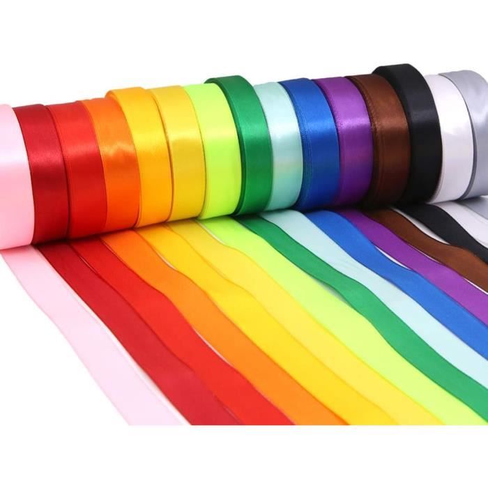Lot 3 Rouleaux Ruban Satin Doré 2 Cm X 22 M – 66 M Total, Parfait Pour Mariage, Baptême, Anniversaire Et Emballages Cadeaux Élégants