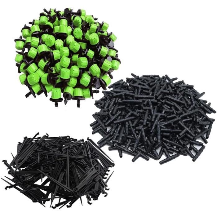100 Goutteurs Irrigation Réglables DIY - Système Goutte à Goutte Jardin - Débit 0-70L/H - Pour Serre Et Extérieur