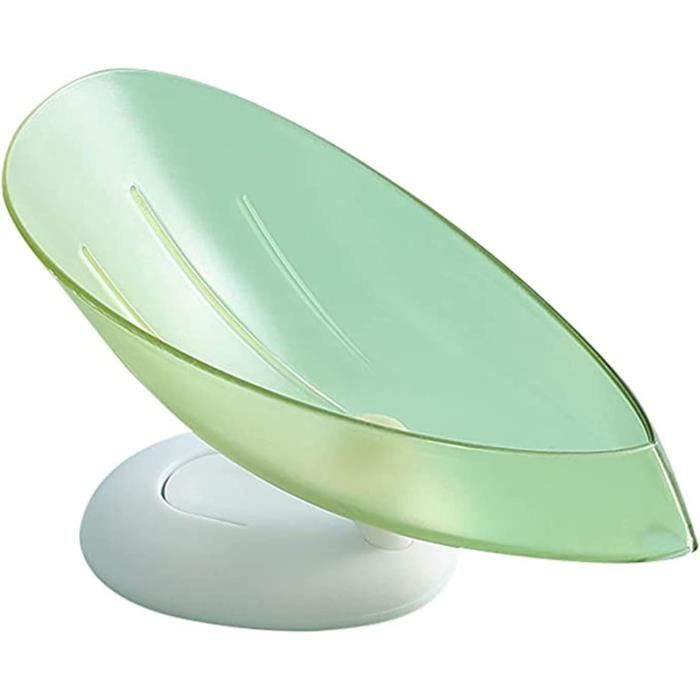 Porte Savon, Qixuer Céramique Ventouse En Forme De Feuille Avec Drain
