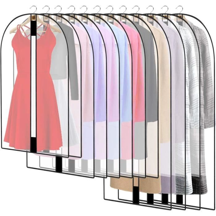 12Pcs Housses De Vêtements Avce Zip, Anti Poussière Etanche Mite ...
