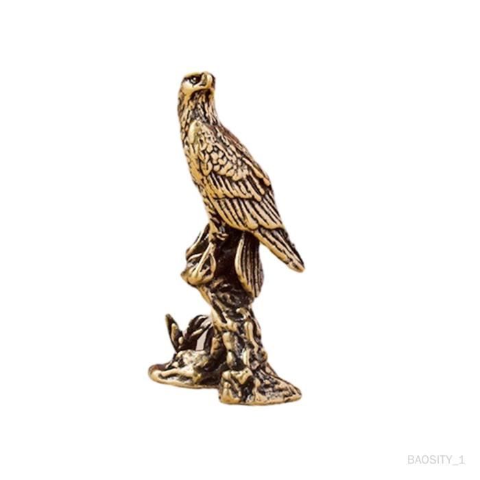 Statue d'aigle en bronze poli de qualité supérieure Ornement d'oiseau en métal g