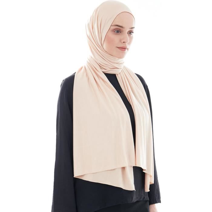 Foulard Hijab En Jersey Khaki - 180x70cm - Viscose Douce - Moderne Et Confy - Pour Femme Musulmane