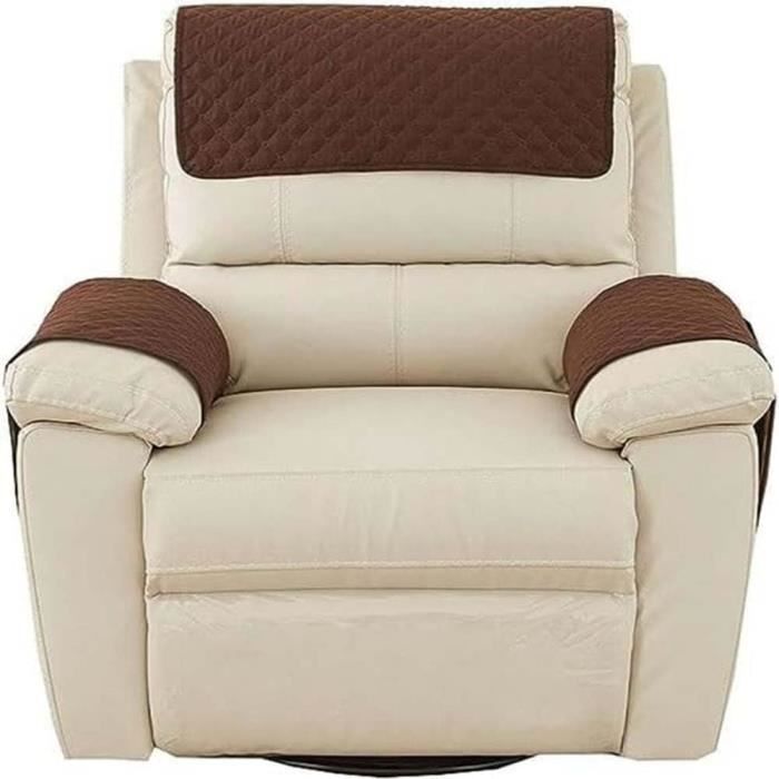 Housse D'appui-tête pour Accoudoir De Fauteuil Inclinable, Housse D' accoudoir De Canapé, Housse De Fauteuil Antidérapante Résistant à l'eau Universal avec Poche Canapé Bras Couvre ( Color : Gris clair