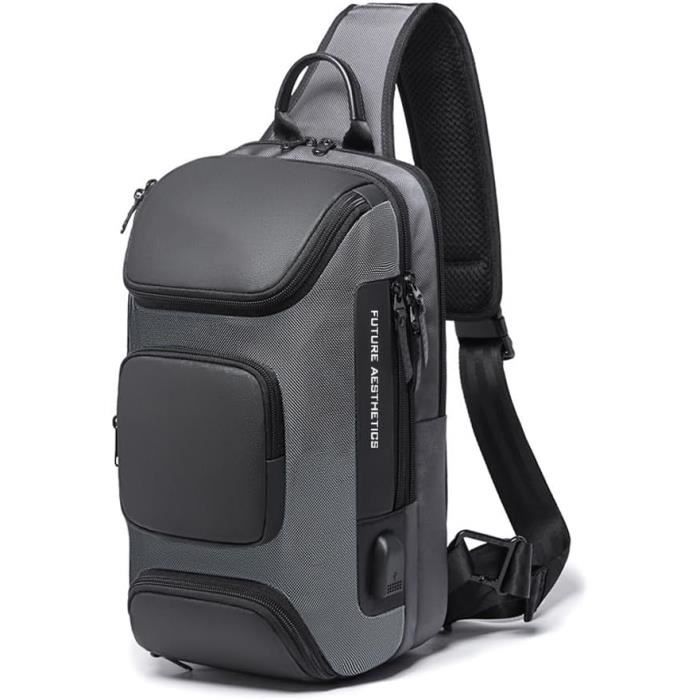 Sacoche Poitrine Homme HallyDay - Sac à Bandoulière Pour Cyclisme, Sport Et Voyage - Polyester