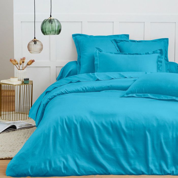 Housse de couette 240 x 220 cm Prémium pour lit 2 places - Prémium Cyan Housse de couette 240 x 220 cm Prémium pour lit 2 places - Prémium Cyan