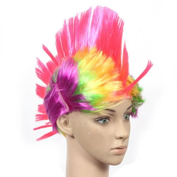 perruque punk rose