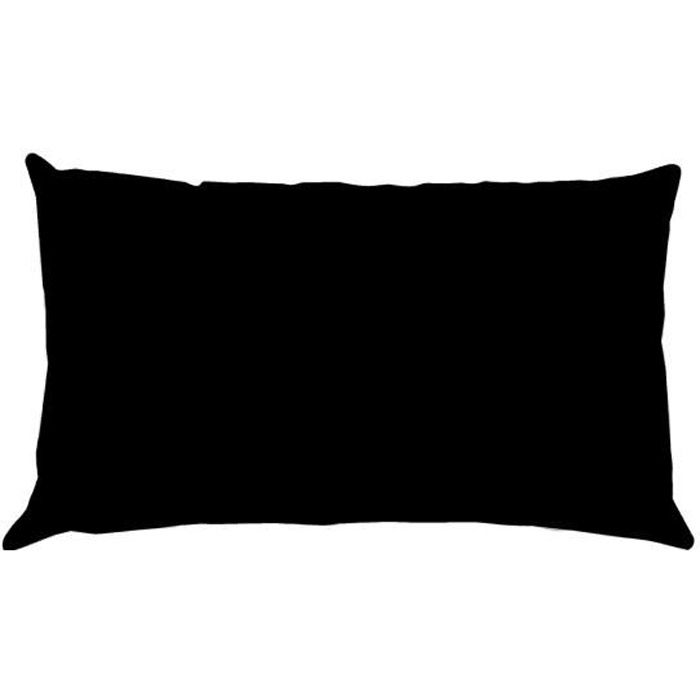Taie doreiller 50x70 cm en 100/% Coton Percale 78 Fils ELENA PARIS Couleur Noire