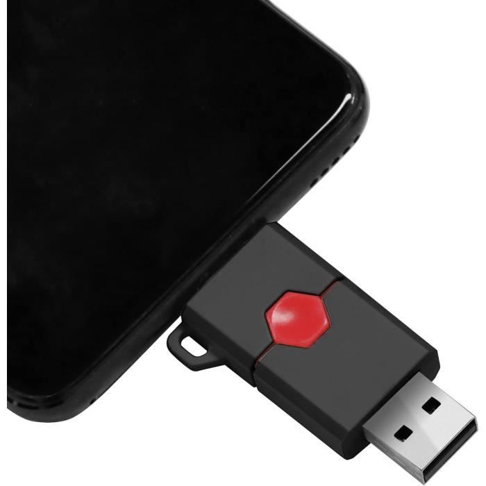 Clé USB-C 128Go 2-en-1 - USB-A Et Type-C Pour Smartphone OTG, PC Et MacBook