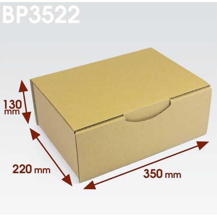 Lot de 10 Boîtes postales brunes 200x140x75 mm