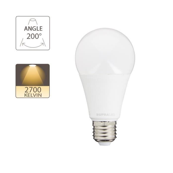 Ampoule LED A60 Dimmable, culot E27, conso. 12W (eq. 100W), 1521