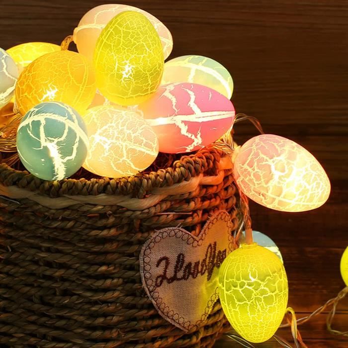 Kits de décoration d'oeufs en mousse de Pâques Bouleau Arbre Led