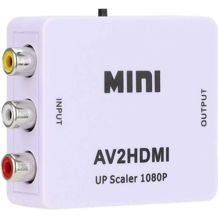 Convertisseur AV vers HDMI, Prise en Charge Multi RCA Entrée PAL-NTSC ...