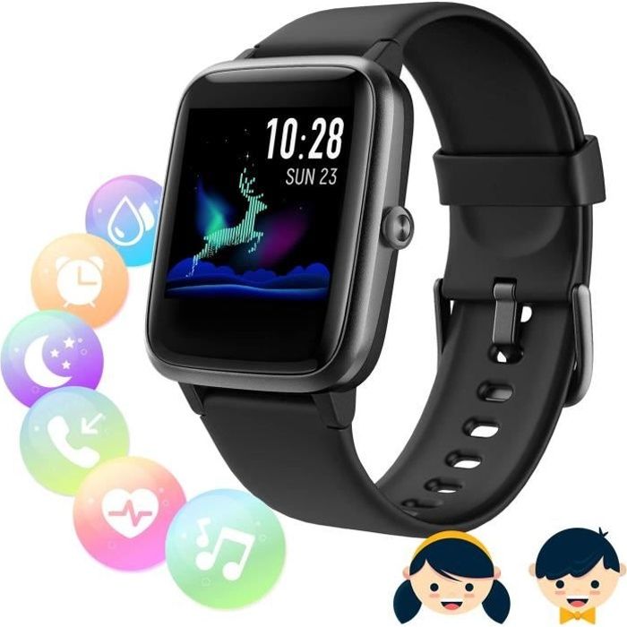 PLUIEX Montre Intelligente Smart Fitness Bracelet Montre Natation Étanche  Pression Artérielle Podomètre Fitness Tracker GPS Montre Hommes Femmes  Sport