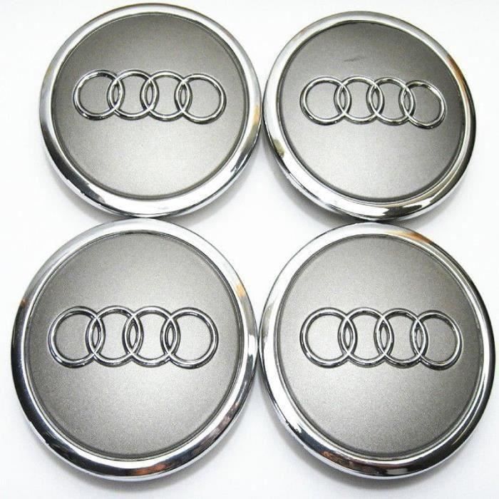 4x Cache Moyeu Audi 69mm Noir Logo Centre Roue jante Embleme Neuf A1 A3 A4  A5 MS47 FR - Cdiscount Auto